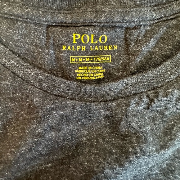 Polo Ralph Lauren Long Sleeve T-Shirt - Dark Heather Grey, Medium - Picture 4 of 4